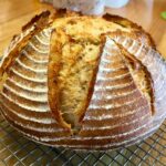 no knead sourdough bread making
